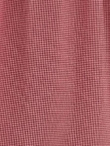 DAZY Plaid Half-Open Front Loose Long Sleeve Short Dress Women's Nightgown - Pink - View 7