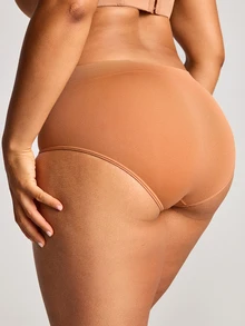 Barelissa 1pc Seamless Plus Size Triangle Panties - Orange - View 2