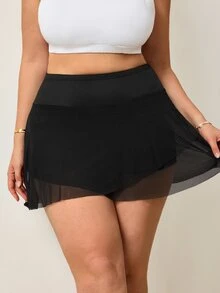 Velisys Velisys New Women Plus Size Solid Color Multi-Piece Slimming Butt Lifting Sports Skirt - Multicolor - View 7