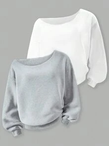 Sparklyn 2PCS Teen Girls Sweatshirts - Multicolor - View 2