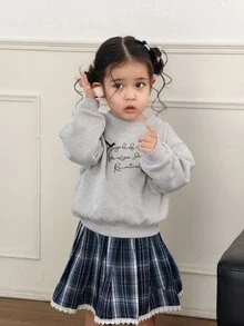 DAZY Baby Girl Autumn/Winter Long Sleeve Bow Korean Style Sweatshirt - Apricot - View 6