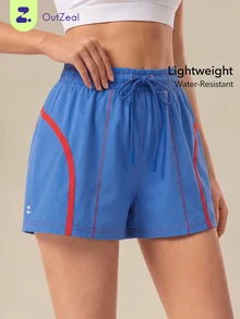 OutZeal Women Sports Shorts Gym Running Workout Water-Resistant Lightweight Elastic Waist Summer Shorts - Royal Blue - View 1