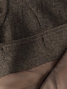 Aveloria Modichic Women's Solid Color Casual Versatile Daily Wear Lantern Sleeve Jacket - Coffee Brown - View 8