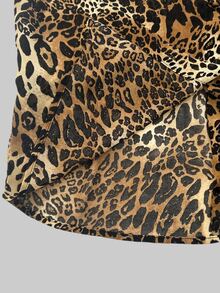 Trelyra Women's Leopard Print Casual Versatile Daily Wear Shirt - Brown - View 5