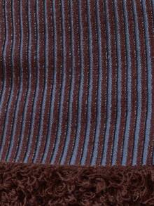 MUSERA Contrast Ribbed Knit Fur Trim Skirt Fall Winter Everyday Causal Going Out Cool Girl Forces - Multicolor - View 6