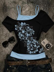 BLUE AND BLACK