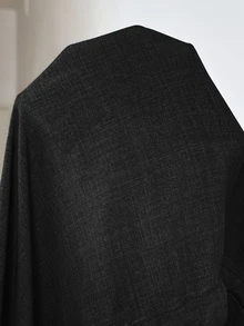 SHEIN 孕婦長袖收腰純色上衣與長褲兩件套 秋季 - 黑色 - 查看 8