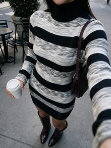 Autumina Women's Colorblock Casual Everyday Knit Dress - Multicolor - View 7
