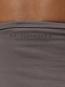 Musera Sport Scoop Front Seamless Logo Back Fitted Long Line Halterneck Active Coord Top Only Sport Essentials Basics Autumn Fall Winter - Grey - View 6