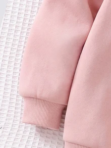 Young Girl Young Girl Young Girl Young Girls Casual Versatile Comfortable Butterfly Print Hooded Zip-Up Knit Autumn Cardigan - Pink - View 4