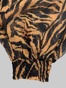 Trelyra Women's All-Over Print Casual Versatile Daily Wear Shirt - Brown - View 8