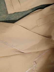 Aveloria Modichic Jaket Trench Coat Lengan Panjang Berkerah Kancing Mewah dan Elegan - Khaki - View 8