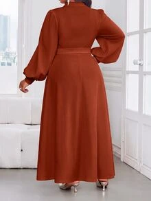 SHEIN Lady 春夏秋冬優雅休閒通勤 - 鏽棕色 - 查看 2