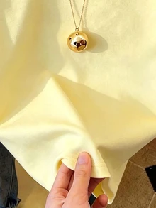 Resyla 女款大尺碼外套上衣，豹紋印花，時尚百搭，休閒運動風，度假穿搭，黃色，大尺碼T恤 - 彩色 - 查看 4