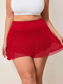 Velisys Velisys New Women Plus Size Solid Color Multi-Piece Slimming Butt Lifting Sports Skirt - Multicolor - View 6