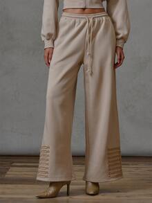 MUSERA Celana Jogging Longgar Motif Militer Warna Beige, Hanya untuk Musim Gugur dan Musim Dingin, Kasual Sehari-hari, Kembali ke Sekolah, Angkatan Bersenjata - Khaki - View 2