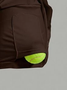SHEIN EZwear 大尺碼白色針織修身女款裙 - 棕色 - 查看 5