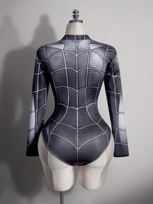 SHEIN ICON Plus Size Bodysuits - Grey - View 2