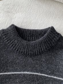 Boys' Sweater Children Autumn/Winter New Korean Style Fashion Versatile Cute Knit Base Layer Top Baby College Style Cartoon - Grey - View 3