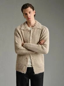 Calmiston Men Cardigans - Apricot - View 4