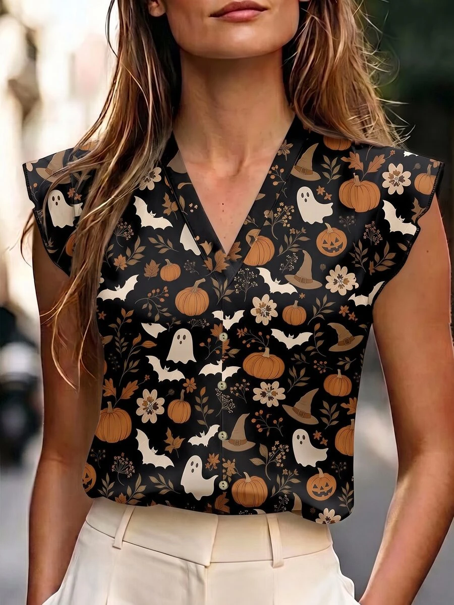 SHEIN LUNE 女款休閒極簡風襯衫,適合夏季穿著 - 彩色 - 查看 1