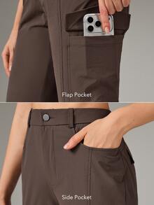 OutZeal Women Outdoor Pants Hiking Camping Water-Resistant Multi Pocket Outdoor Bottoms - Brown - View 4