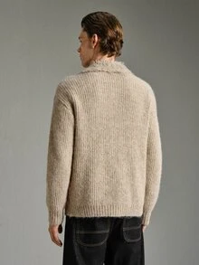 Calmiston Men Cardigans - Apricot - View 6