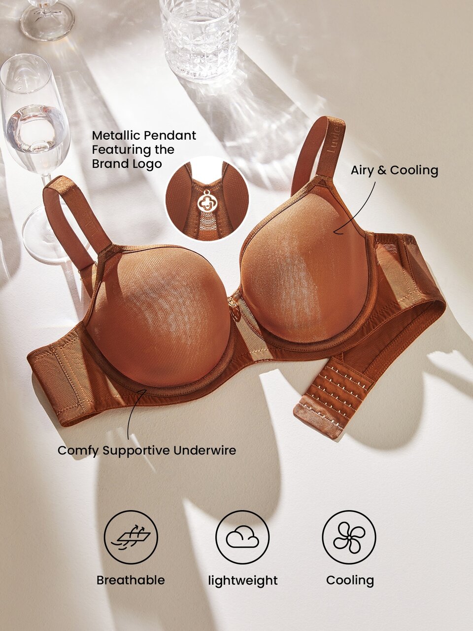 Full Coverage Airy Breathable Sheer Mesh Spacer Cup Bra
