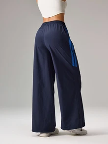 OutZeal Celana Olahraga Wanita untuk Gym, Latihan, Tahan Air, Ringan, Potongan Lurus - Navy Blue - View 8