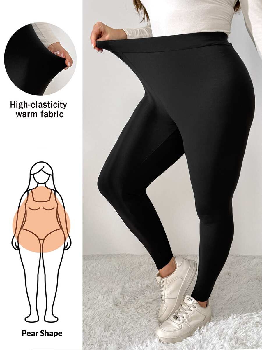 Shapeblank بناطيل مقاسات كبيرة - الأسود - مشاهدة 1