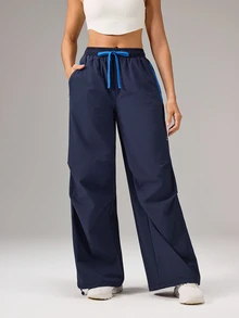 OutZeal Celana Olahraga Wanita untuk Gym, Latihan, Tahan Air, Ringan, Potongan Lurus - Navy Blue - View 7