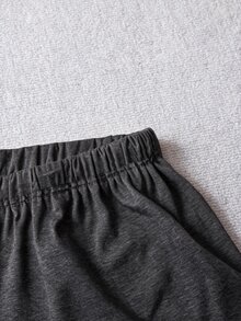 Rusticease Women's Casual Elastic Waist Straight Leg Pants - Brown - View 6