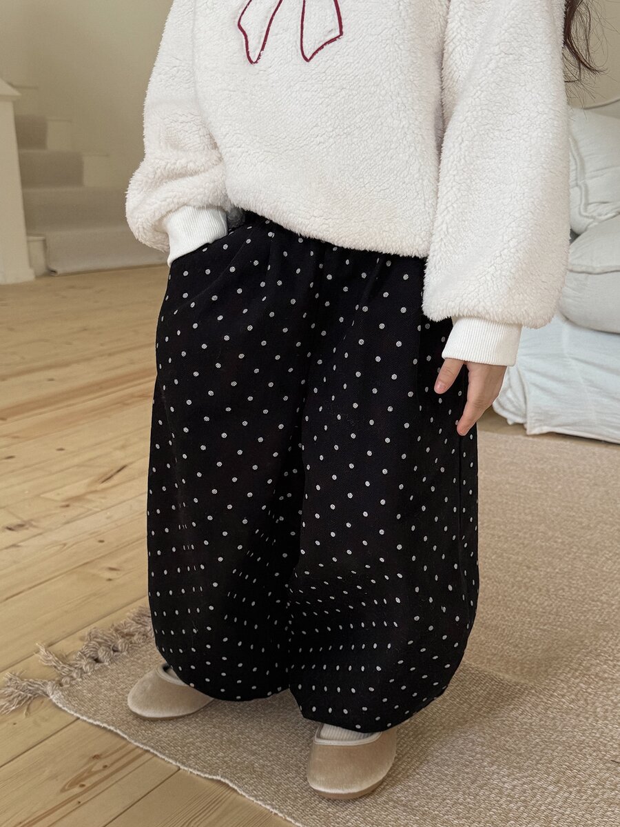 DAZY Infant (Girl) Polka Dot Loose Casual Denim - Black - View 1