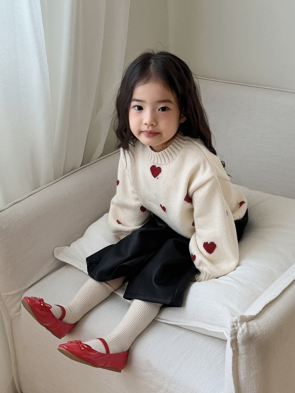 Baby Girls Daily Fashion Solid Color Minimalist Loose Wide Leg Long Pants