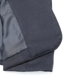 EMERY ROSE Women's Solid Color Lapel Neck Long Sleeve Single Button Elegant Blazer - Black - View 9