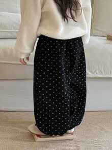 DAZY Infant (Girl) Polka Dot Loose Casual Denim - Black - View 8