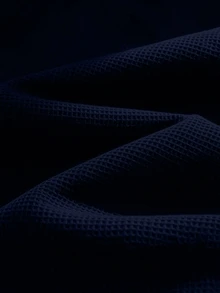 GlowEve CURVE 女款大尺碼秋冬無內裡純色海軍藍蜂巢紋理面料開襟外套，附口袋，時尚休閒風，適合通勤、日常穿著及其他場合 - 藏蓝色 - 查看 7
