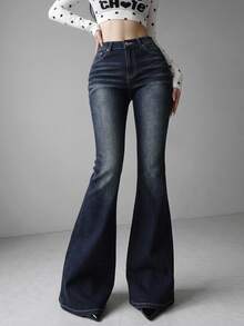 FRIFUL Women's Casual Daily Travel Denim Jeans With Pockets And Buttons - Blue - View 11