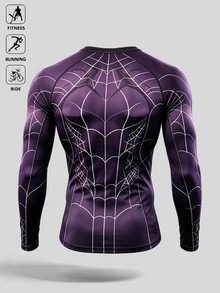 GymBeat Men's Bat Pattern Casual Daily Travel Sports T-Shirt - Black - View 5