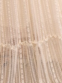 Teen Girls Dress Party Formal Christmas Vacation Lace White - Beige - View 7