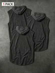Sport MetroGents Men's Round Neck Sleeveless Sports Tank Top - Black - View 2