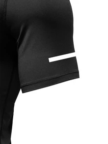 Acti Log Men's Sports Crew Neck Short Sleeve Printed T-Shirt - Black - View 5