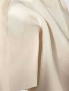 Tideelle Spring/Autumn New Elegant Commute V-Neck Solid Color Pearl Flare Long Sleeve Blouse, Suitable For Dating, Commuting, Gathering Outfits - Beige - View 5