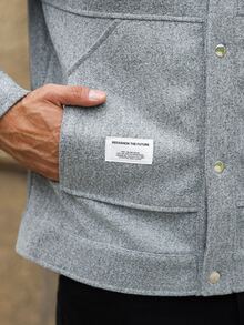 Manfinity Homme Men's Minimalist Casual Commute Short Coat - Grey - View 6