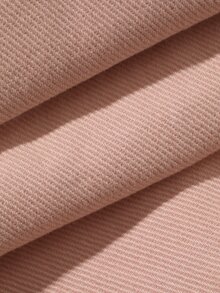 DAZY Setelan Denim Kasual Wanita Warna Pink dengan Kerah Kontras, Model Single-Breasted, dan Celana Panjang. - Berwarna merah muda - View 7