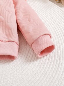 SHEIN Souflis 女嬰秋季杏色長袖長褲百搭套裝 - 粉色 - 查看 6