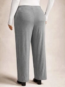 Comfylo Plus Size Pants - Grey - View 2