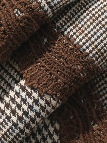 FRIFUL Women's Lace Patchwork Top & Pants Casual Daily Two Pieces Set - Brown - View 9