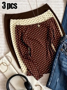 Bộ 3 áo thun tay dài họa tiết chấm bi phong cách thường ngày cho bé gái tuổi teen - Nhiều màu - Xem 2