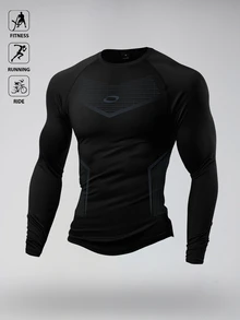 Gym Rark Men's Crew Neck Casual Daily Travel Sports T-Shirt - Black - View 2